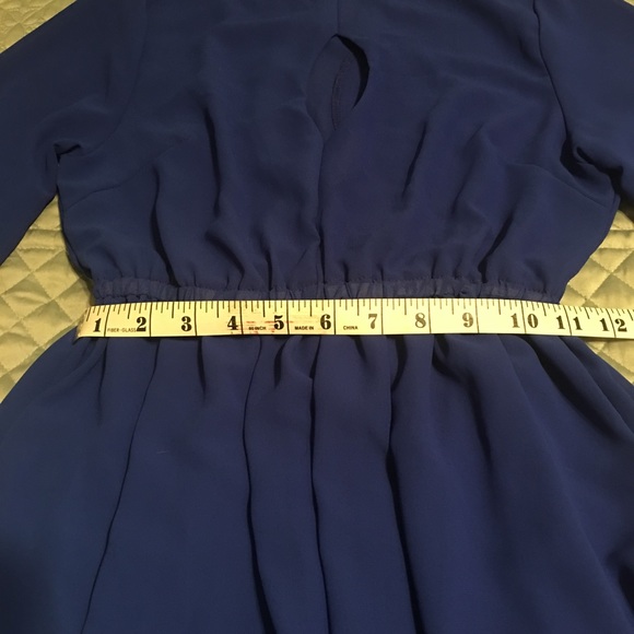 Bright Blue Sheer Dress or Bathing Suit Cover - Picture 3 of 6